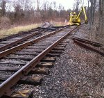 Laying out new ties.